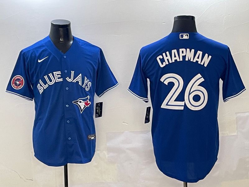 Men Toronto Blue Jays #26 Chapman Blue White Game 2025 Nike MLB Jersey style 2->toronto blue jays->MLB Jersey